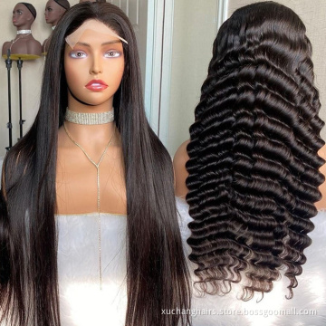 Best Selling 20-32 Inch Deep Wave 13x4 HD Human Hair Lace Front Wig 100% Virgin Brazilian Human Hair Wig Lace Frontal Wig